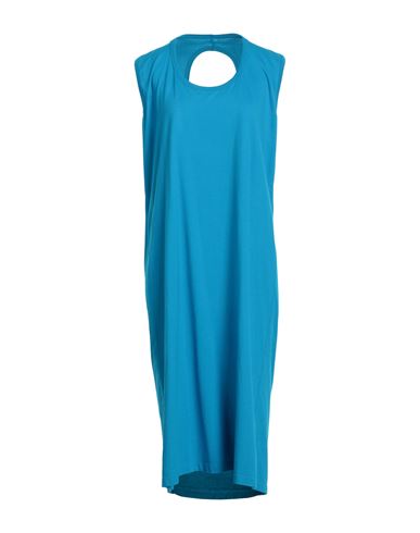 Mm6 Maison Margiela Woman Midi Dress Azure Size S Cotton In Blue