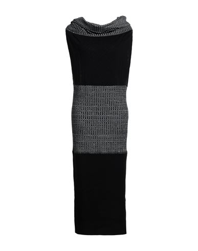 Mm6 Maison Margiela Woman Midi Dress Black Size S Viscose, Polyester, Elastane, Cotton