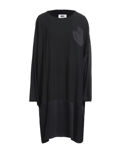 Mm6 Maison Margiela Woman Midi Dress Black Size 4 Acetate, Viscose