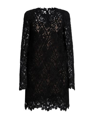 Ermanno Scervino Woman Mini Dress Black Size 10 Wool, Cotton, Acrylic, Polyester