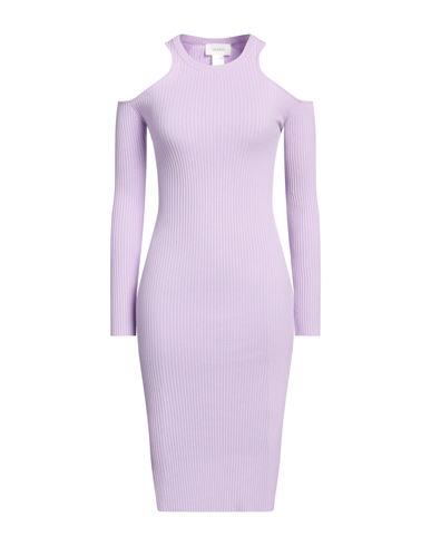 Vicolo Woman Midi Dress Lilac Size Onesize Viscose, Polyester In Purple