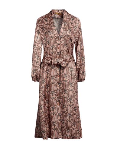 Siyu Woman Midi Dress Pink Size 4 Wool, Lurex, Silk, Nylon, Cotton