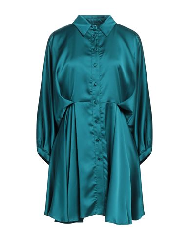 Berna Woman Short Dress Deep Jade Size L Polyester In Green