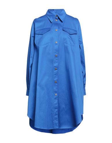 Shop Az Factory Woman Midi Dress Bright Blue Size 6 Cotton