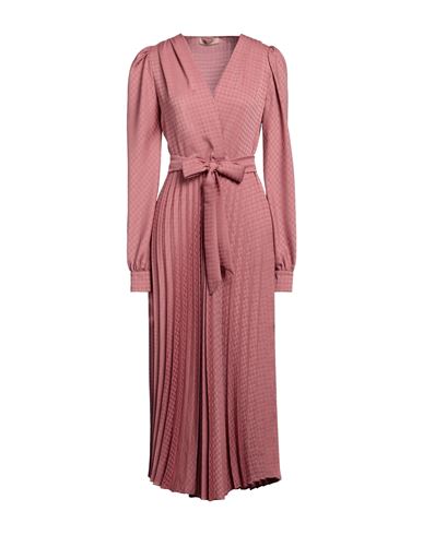 Twinset Woman Midi Dress Pastel Pink Size 14 Polyester