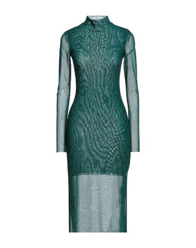 Baum Und Pferdgarten Woman Midi Dress Dark Green Size Xs Recycled Polyester, Elastane