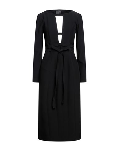Giovanni Bedin Woman Midi Dress Black Size 10 Viscose, Acetate