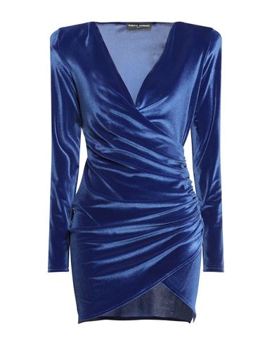 Alberto Audenino Woman Mini Dress Blue Size M Polyester, Elastane