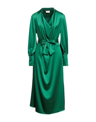 Toy G. Woman Midi Dress Green Size L Polyester, Elastane