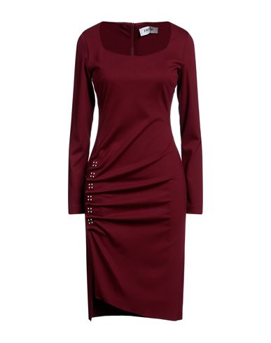 Frase Francesca Severi Woman Midi Dress Garnet Size 6 Viscose, Polyamide, Elastane In Red