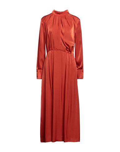 Toy G. Woman Long Dress Rust Size Xl Polyester In Red