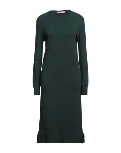 Noodle Italia Woman Midi Dress Dark Green Size S Viscose, Polyester, Polyamide