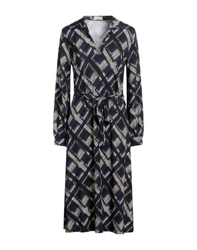 Siyu Woman Midi Dress Blue Size 8 Viscose, Elastane