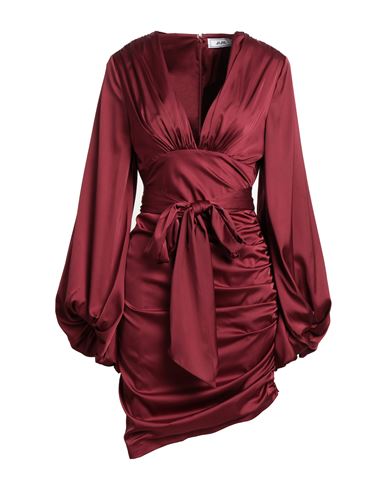 Jijil Woman Short Dress Burgundy Size 4 Polyester In Red