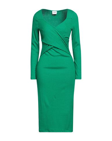 Berna Woman Midi Dress Green Size Xs Viscose, Polyamide, Polyester