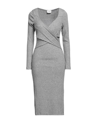Berna Woman Midi Dress Light Grey Size L Viscose, Polyamide, Polyester