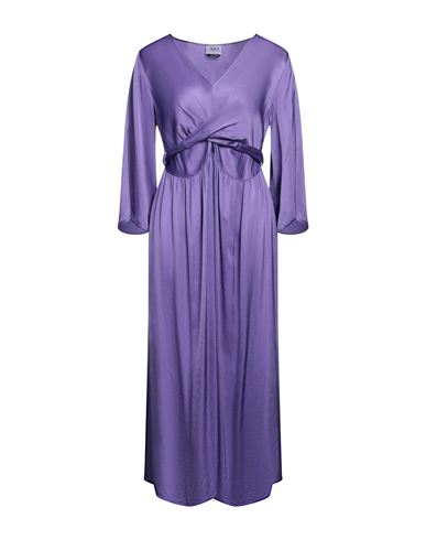 Berna Woman Midi Dress Purple Size L Viscose