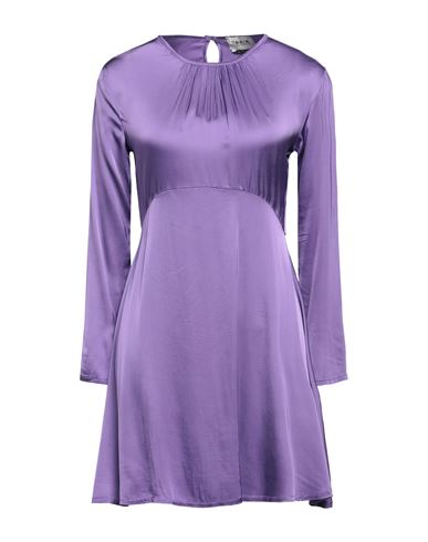 Berna Woman Mini Dress Purple Size L Viscose, Elastane