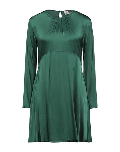 Berna Woman Mini Dress Emerald Green Size L Viscose, Elastane