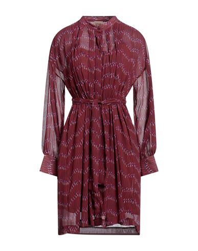 Même Road Woman Mini Dress Burgundy Size 2 Polyester In Red