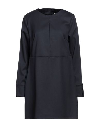 Semicouture Woman Mini Dress Midnight Blue Size 6 Virgin Wool, Polyester, Viscose, Elastane