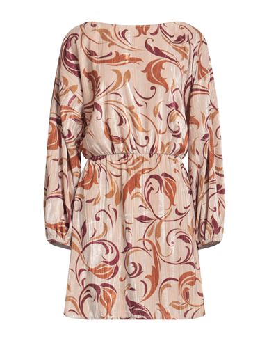 Vicolo Woman Short Dress Beige Size M Polyester