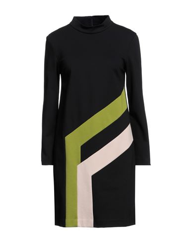1-one Woman Mini Dress Black Size 4 Viscose, Polyamide, Elastane