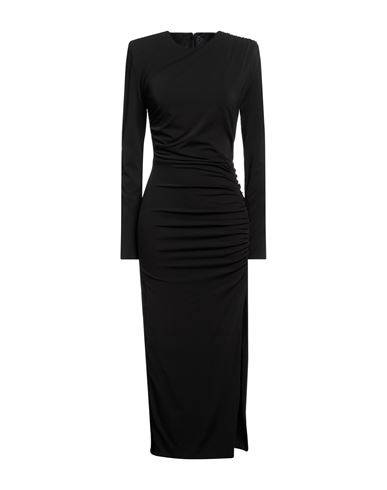 Federica Tosi Woman Midi Dress Black Size 8 Acetate, Polyamide, Elastane