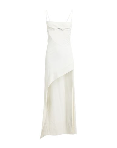 Mugler Woman Mini Dress Cream Size M Viscose, Polyamide, Polyester