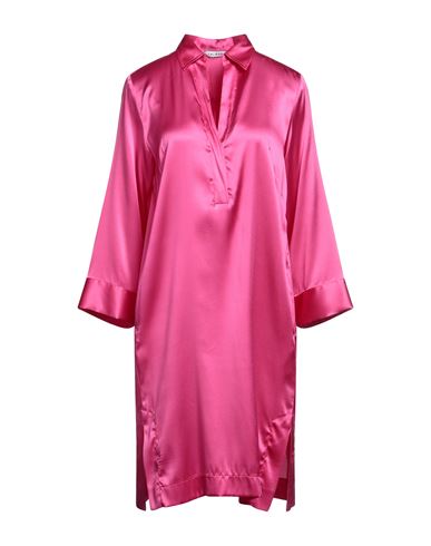 Caliban Woman Midi Dress Fuchsia Size 6 Silk, Elastane In Pink