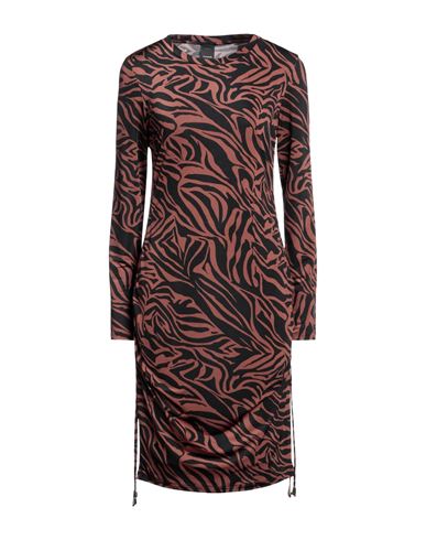 Pinko Woman Mini Dress Brown Size M Polyester, Elastane