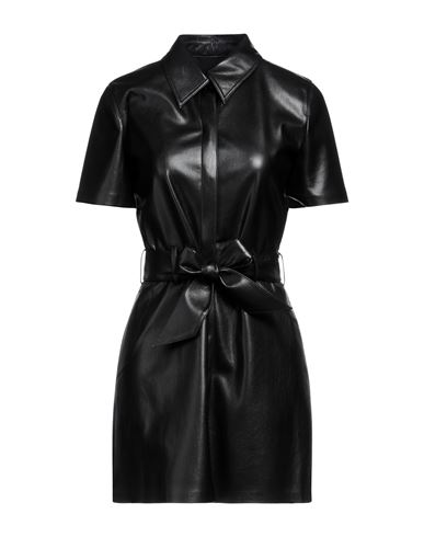 Nanushka Woman Mini Dress Black Size Xs Polyurethane, Polyester
