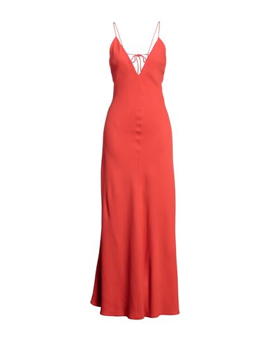 Shop Stella Mccartney Woman Maxi Dress Tomato Red Size 6-8 Viscose, Elastane
