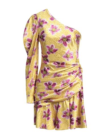Borgo De Nor Woman Mini Dress Mustard Size 2 Polyester, Elastane In Yellow