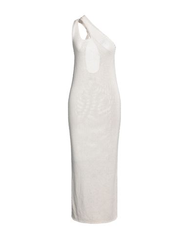 Erika Cavallini Woman Long Dress Ivory Size Xs Silk, Cotton In White