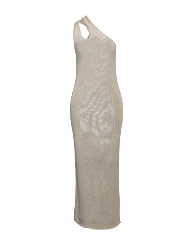 Erika Cavallini Woman Maxi Dress Sand Size M Silk, Cotton In Beige