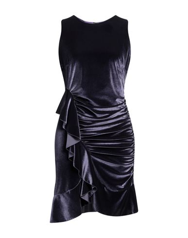Nora Barth Woman Short Dress Dark Purple Size 8 Polyester, Viscose, Elastane In Purple