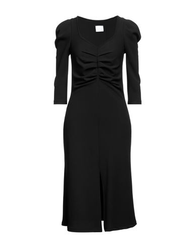 Shop Merci .., Woman Midi Dress Black Size 4 Polyester, Elastane
