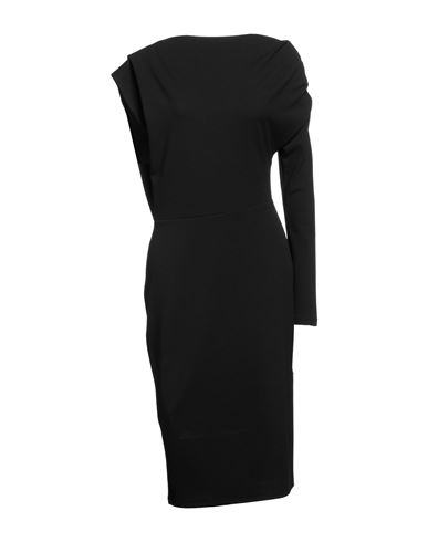 Merci .., Woman Midi Dress Black Size 8 Polyester, Elastane