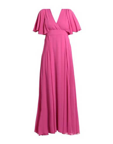Trussardi Woman Long Dress Fuchsia Size 10 Viscose In Pink