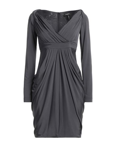 Byblos Woman Mini Dress Lead Size 8 Viscose, Elastane In Grey
