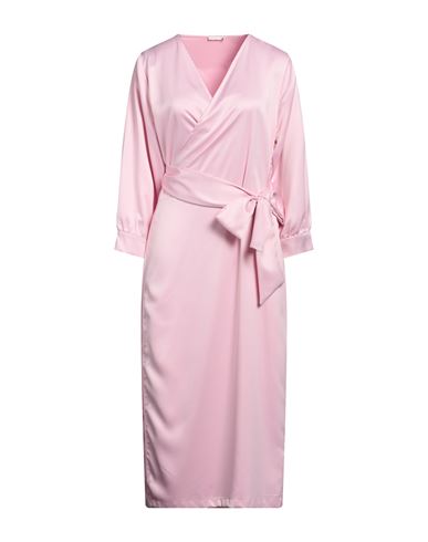 Aéryne Woman Midi Dress Pink Size M Polyester
