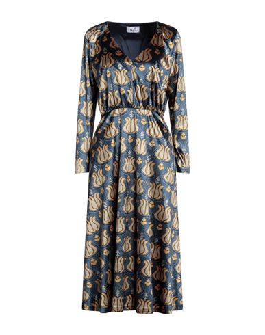 Niū Woman Midi Dress Midnight Blue Size S Acetate, Polyester
