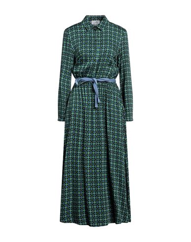 Niū Woman Long Dress Dark Green Size S Viscose