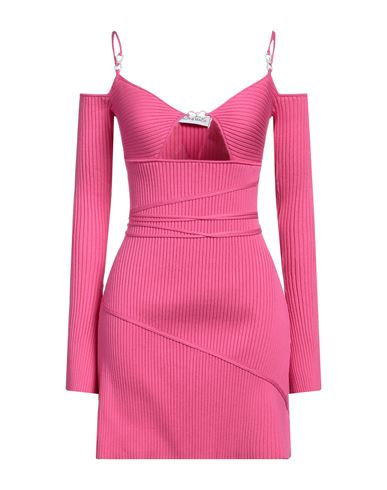 Mach & Mach Woman Mini Dress Fuchsia Size Xs Viscose, Polyester In Pink