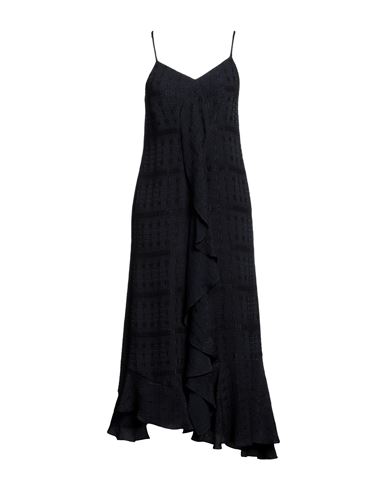 Victoria Beckham Woman Midi Dress Midnight Blue Size 4 Viscose, Silk, Polyamide