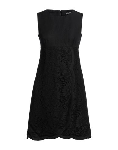 Dolce & Gabbana Woman Short Dress Black Size 4 Linen, Cotton, Ramie, Polyamide