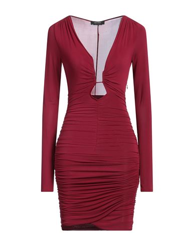 ISABEL MARANT ISABEL MARANT WOMAN MINI DRESS GARNET SIZE 2 VISCOSE, ELASTANE, COTTON 