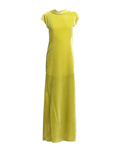 Anna Molinari Blumarine Woman Maxi Dress Acid Green Size 10 Viscose, Polyamide