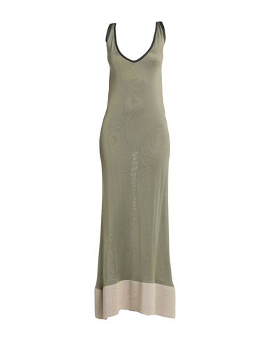 Jacquemus Woman Maxi Dress Sage Green Size 0 Viscose, Linen